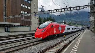 RABe 501 004 quotGirunoquot Stadler Rail EC250 quotSMILEquot in ArthGoldau 030918 [upl. by Montagna]