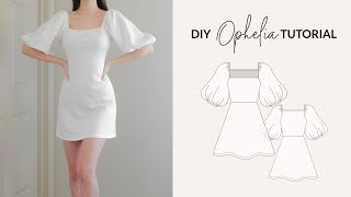 DIY Puff Sleeve Dress  Sewing Pattern [upl. by Mendelson979]