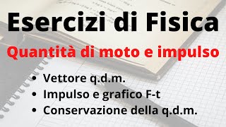 Fisica 1 – Esercizi svolti – Quantità di moto e impulso [upl. by Aremus]