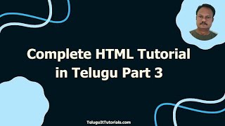 HTML Full Course in Telugu  HTML for Beginners in Telugu  HTML OneShot in Telugu Part 3 [upl. by Aneela122]