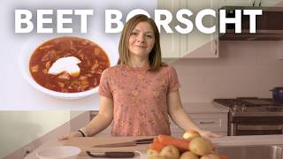 How to make Hearty Beet Borscht A Comforting Fall Soup Recipe [upl. by Orban753]