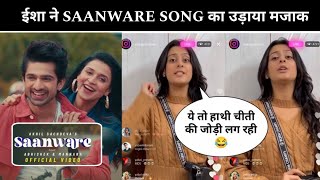 Isha Malviya Instagram Live React on Saanware New Song Abhishek Kumar And Mannara Chopra [upl. by Meda]