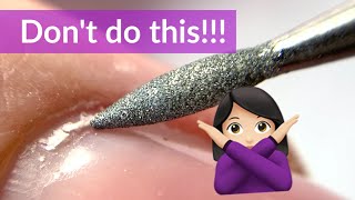 Mistakes in Dry Electric Nail File Manicure Russian Manicure [upl. by Nollie]