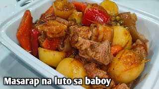 Masarap na luto sa baboy by mhelchoice Madiskarteng Nanay [upl. by Power]