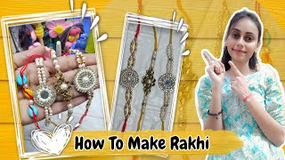 4 Handmade Rakhi Ideas  How To Make Rakhi At Home  Rakhi Making For School Competition  DIY Rakhi [upl. by Aneram332]