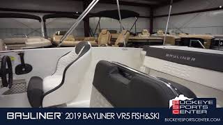 2019 Bayliner VR5 Outboard Fish amp Ski  Walkthrough [upl. by Hehre]