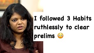 I followed 3 Habits ruthlessly to clear prelims 😳Deeksha Jain  AIR 22  SECOND ATTEMPT CSE 2018 [upl. by Tnelc802]