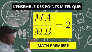 Correction dexercice Barycentres et Lignes de Niveau  Math Première [upl. by Terbecki]