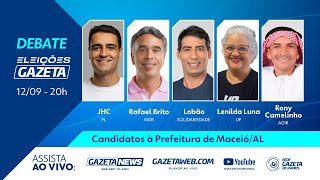 DEBATE AO VIVO  Prefeitura de Maceió  Alagoas  Central das Eleições Gazeta 12092024  20h [upl. by Anile]