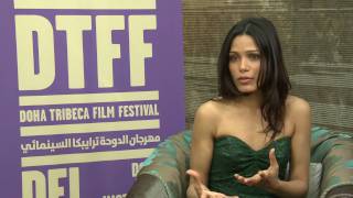 Freida Pinto talks Miral elegance and her inspiration in life at Doha TFF [upl. by Greenes]