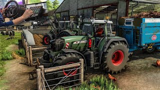 Awesome engine sound power on this beast tractor  FS 22 Thrustmaster T248 gameplay [upl. by Anitsej]