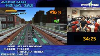 Jet Set Radio HD  Speed Run in 10130 by trihex live for Awesome Games Done Quick 2013 360 [upl. by Bunni]