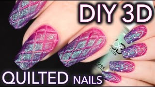 Matte quilted nails the EASY DIY WAY [upl. by Winnifred]