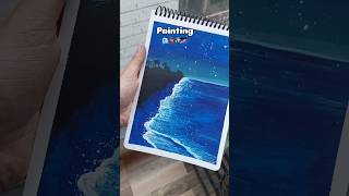 Seashore painting with acrylic paints 🌌💖 drawwithharshita art youtubeshorts isthislove youtube [upl. by Barbee]