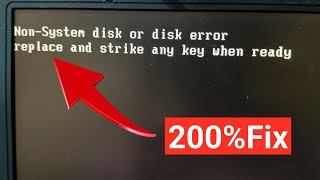 Fix  non system disk or disk error replace and strike any key when ready [upl. by Enirrok852]