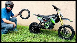 Tire Change on Mototec Dirt Bike or Razor MX650 MX500 [upl. by Noneek]