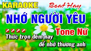 Karaoke Nhớ Người Yêu Tone Nữ Beat Hay Nhạc Sống  Hoài Phong Organ [upl. by Notna]