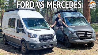 Ford Transit AWD vs Mercedes Sprinter 4x4  Why We Bought a Transit Camper Van [upl. by Bromley]