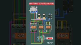 2024 démarrage étoile triangle 1 sens electric shorts electricité moteurasynchronetriphasé [upl. by Emmuela28]