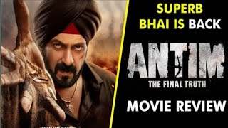 Antim The Final Truth Movie REVIEW  Antim movie review in हिंदी  Sandeep Araya [upl. by Rosse341]