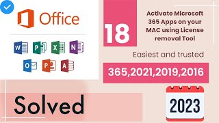 Fix Microsoft Office Activation problems on MAC Office 365 2021 2019 2016 2023 office365 mac [upl. by Sidoeht]