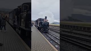 Double fairlie James spooner arriving at porthmadog station train ffestiniograilway [upl. by Fleta]