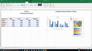 MS Excel Graphical representation of Data [upl. by Sutton]