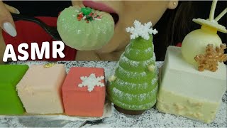 ASMR Christmas Mousse Cakes Tree Gift Christmas Sunset and Sampler Cube NO Talking Soft Sounds [upl. by Mohammed558]