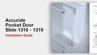 Accuride Pocket Door Slide 1316  1319 Installation Guide [upl. by Kilian]