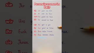 Personalpronomen im Dativ deutsch deutschlernen deutschfüranfänger german learngerman shorts [upl. by Adalie929]