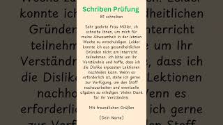 B1 Prüfung schreiben telc ösd Goethedeutschlernen learngermangermanlanguage schreibenb2deutsch [upl. by Oirottiv]