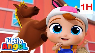 Singing With Funny Farm Animals  Animals for Kids  Funny Cartoons  Learn about Animals [upl. by Enrobso]