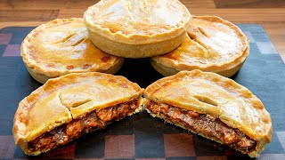 4 Steak n Ale Pies The Ultimate Savoury Meat pie [upl. by Lebna]