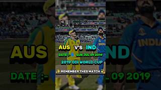 AUS VS IND 2019 ODI WORLD CUP☠️ INDIA WINNER  🔥 [upl. by Odlanra]