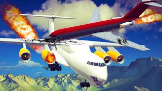 Airplane Crashes Midair Collisions amp Engine Explosions  Besiege [upl. by Gerty]