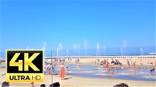 OSTEND Belgium walk trainstation to Beach 🇧🇪 4K [upl. by Limhaj]