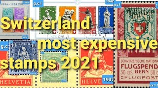 20 most valuable swiss stamps in 2021 most expensive and rare switzerland stamps briefmarken timbre [upl. by Vizzone]