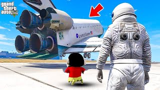 Franklin amp Shin Chan Going to Space in Gta 5 in Telugu [upl. by Lipkin]