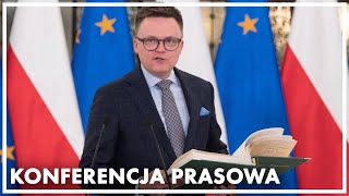 Konferencja prasowa Marszałka Sejmu [upl. by Nsaj]