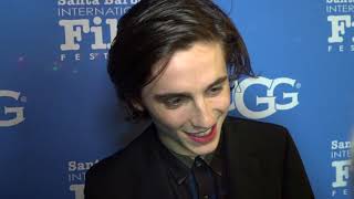 SBIFF 2018  Virtuosos Award  Timothee Chalamet Interview [upl. by Elleb]