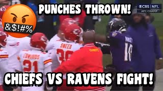 Chiefs Vs Ravens PREGAME FIGHT 🤬 Chiefs Vs Ravens 2024 highlights [upl. by Llehcnom]