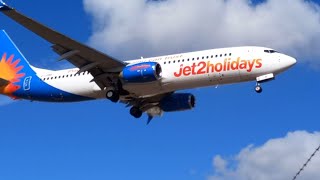 Jet2 Holidays Boeing 737800 Landing at Lanzarote Airport  190924 [upl. by Nennek]