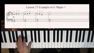 Learn to Play Piano  Lesson 25  Playing Songs in the key of G Major 1 [upl. by Bergeman]