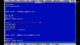 program for virtual base class cpp tutorial for beginners cpp c coding clangyage cppprogram [upl. by Ayim]
