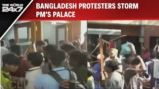 Bangladesh News  Sheikh Hasina Flees Amid Clashes Bangladesh Protesters Storm PMs Palace [upl. by Kentigera336]