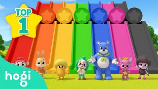 Learn Colors with Slide and More  Compilation  Colors for Kids  Pinkfong amp Hogi Nursery Rhymes [upl. by Aeki10]