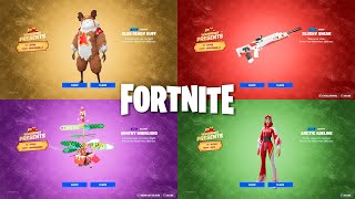 All Fortnite Winterfest 2022 PRESENTS Opened Free Guff Skin [upl. by Vivie]