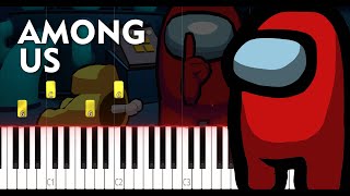 Among Us Drip  Theme Song Piano Tutorial FACIL  Notas Musicales Cover [upl. by Cerelia]