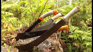 MACHETE MADNESS  Using 5 Machetes in The Jungle [upl. by Nimaynib]