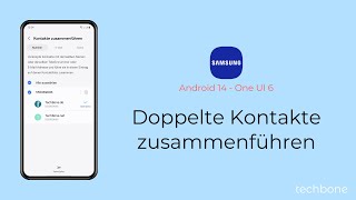 Doppelte Kontakte zusammenführen  Samsung Android 14  One UI 6 [upl. by Sidky]